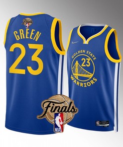 Draymond Green Golden State Warriors 2022 Finals Jersey Royal 23 Diamond Badge Dub
