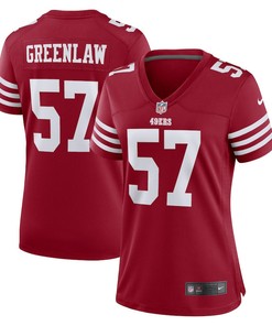 Dre Greenlaw 57 San Francisco 49ers Women's Home Game Player Jersey - Scarlet