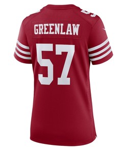 Dre Greenlaw 57 San Francisco 49ers Women's Home Game Player Jersey - Scarlet