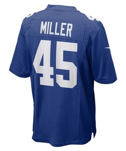 Dre Miller 45 New York Giants Home Game Player Jersey - Royal