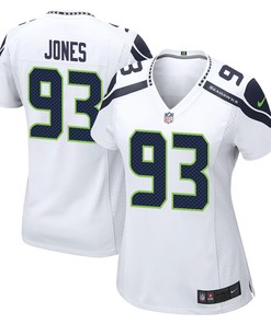 Dre’mont Jones 93 Seattle Seahawks Game Women Jersey - White