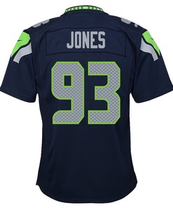 Dre’mont Jones 93 Seattle Seahawks Game Youth Jersey - College Navy