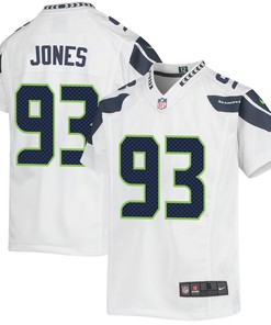 Dre’mont Jones 93 Seattle Seahawks Game Youth Jersey - White