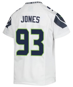 Dre’mont Jones 93 Seattle Seahawks Game Youth Jersey - White