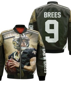Drew Brees 9 New Orlean Saints Bomber Jacket Model 1957