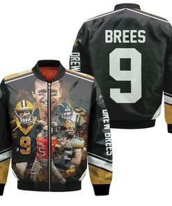 Drew Brees Ins New Orleans Saints Bomber Jacket Model 1963