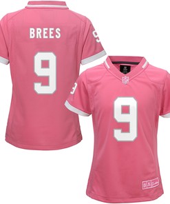 Drew Brees New Orleans Saints Girls Bubble Gum Jersey - Pink Nfl