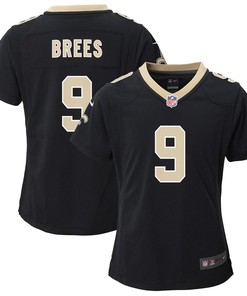 Drew Brees New Orleans Saints Nike Girls Youth Game Jersey - Black