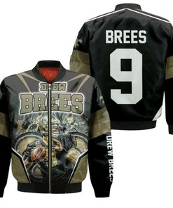 Drew Brees New Orleans Saints Oil Painting Bomber Jacket Model 1989