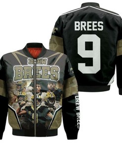 Drew Brees New Orleans Saints Team Bomber Jacket Model 1999