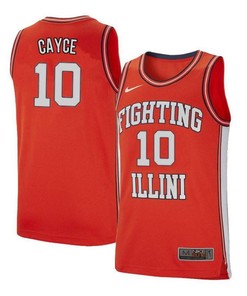 Drew Cayce 10 Illinois Fighting Illini Retro Elite Basketball Men Jersey - Orange