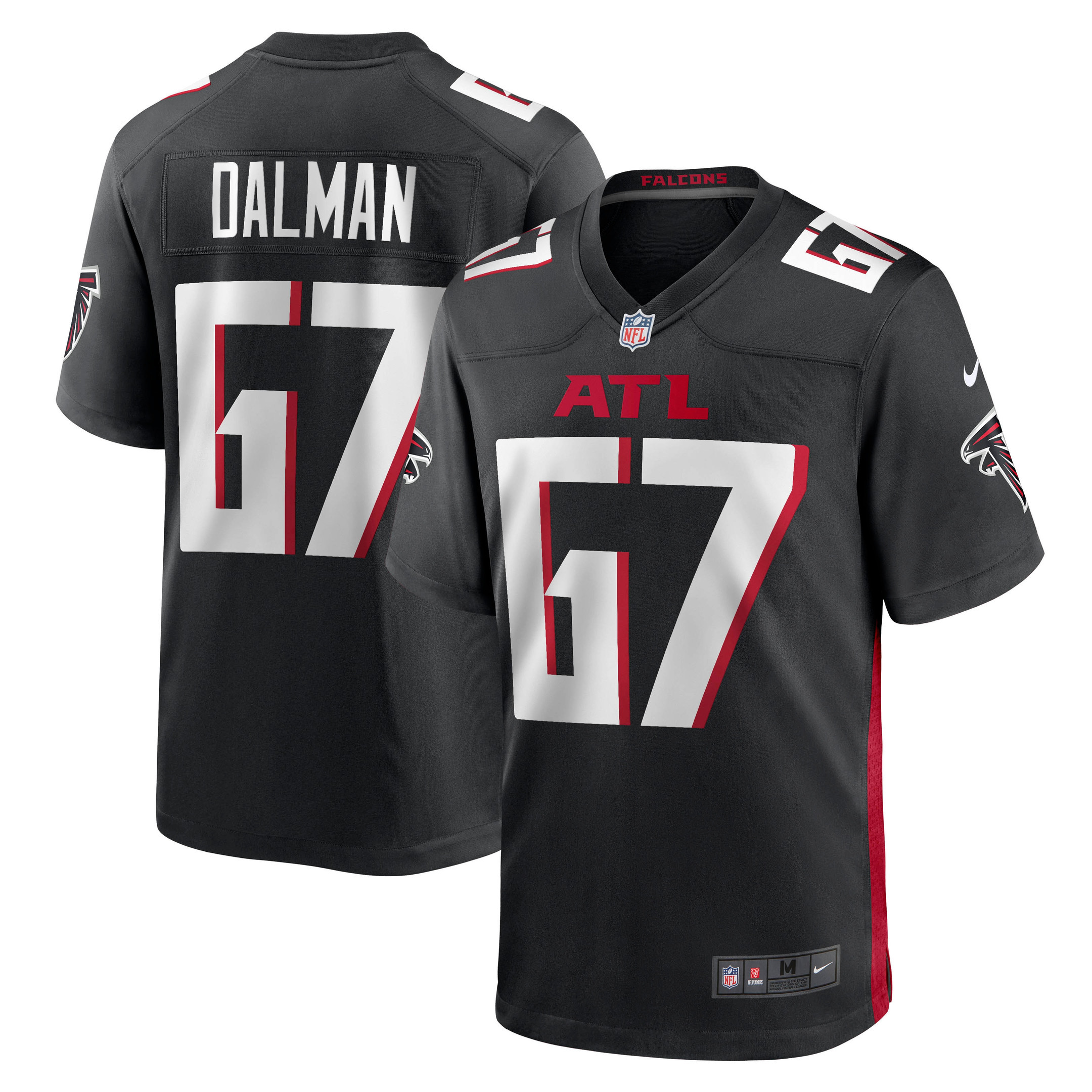 Drew Dalman Atlanta Falcons Game Jersey - Black Nfl