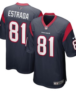 Drew Estrada Houston Texans Game Player Jersey - Navy