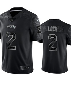 Drew Lock 2 Seattle Seahawks Black Reflective Limited Jersey - Men