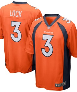 Drew Lock Denver Broncos Game Jersey - Orange Nfl