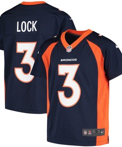 Drew Lock Denver Broncos Player Game Jersey - Navy Nfl