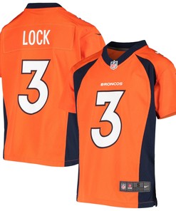 Drew Lock Denver Broncos Player Game Jersey Orange Nfl