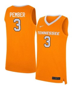Drew Pember 3 Tennessee Volunteers Elite Basketball Men Jersey - Orange
