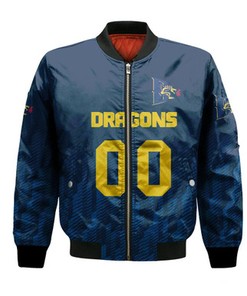 Drexel Dragons Bomber Jacket Logo Sport Ombre  - NCAA