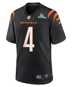 Drue Chrisman 4 Cincinnati Bengals Super Bowl LVII Champions Men Game Jersey - Black