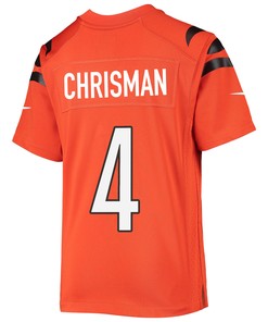 Drue Chrisman 4 Cincinnati Bengals Super Bowl LVII Champions Youth Alternate Game Jersey - Black