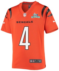 Drue Chrisman 4 Cincinnati Bengals Super Bowl LVII Champions Youth Alternate Game Jersey - Black
