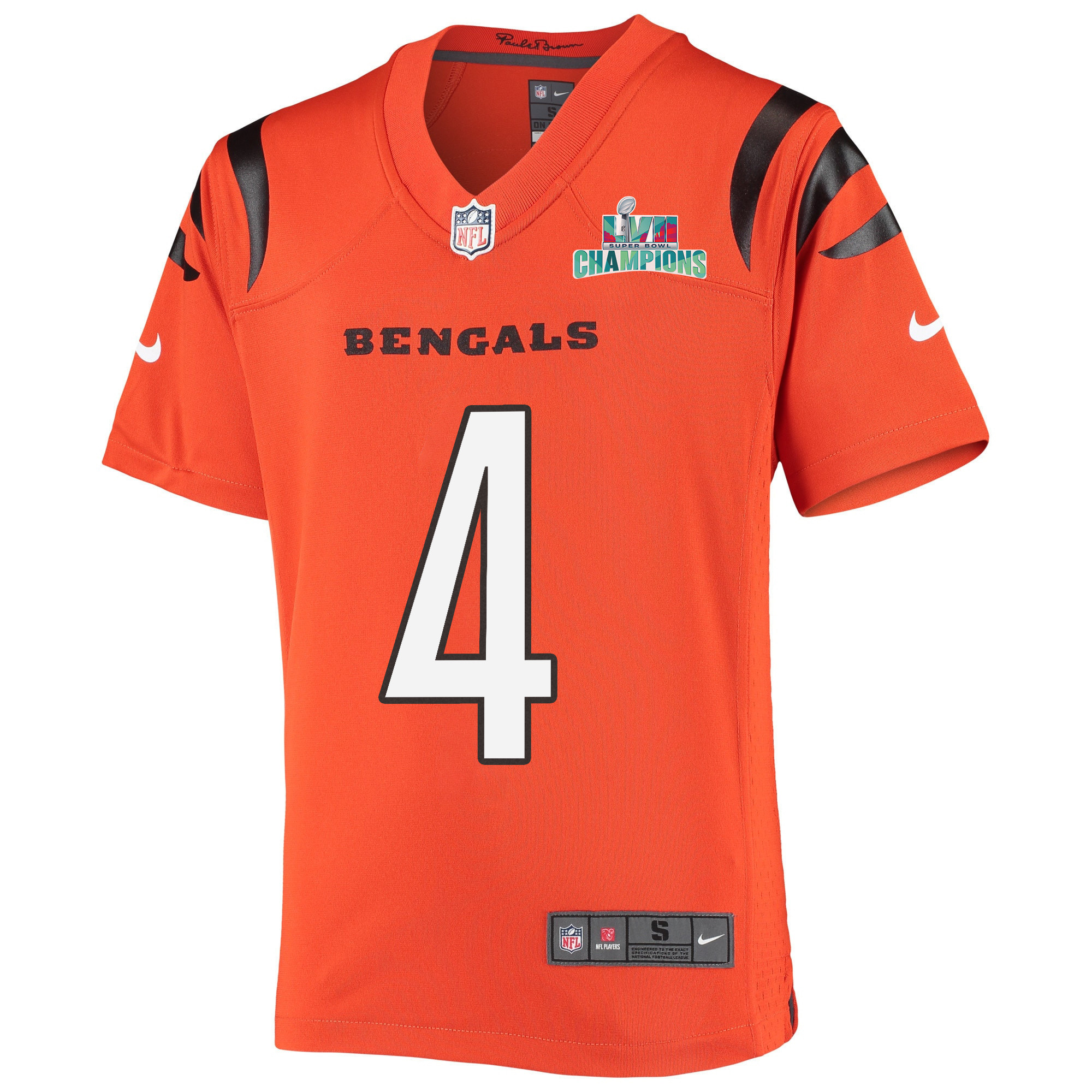 Drue Chrisman 4 Cincinnati Bengals Super Bowl LVII Champions Youth Alternate Game Jersey - Black