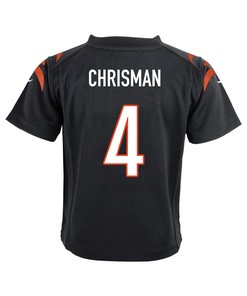 Drue Chrisman 4 Cincinnati Bengals Super Bowl LVII Champions Youth Game Jersey - Black
