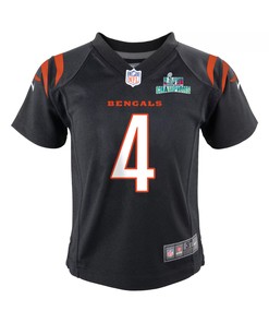 Drue Chrisman 4 Cincinnati Bengals Super Bowl LVII Champions Youth Game Jersey - Black