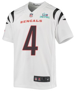 Drue Chrisman 4 Cincinnati Bengals Super Bowl LVII Champions Youth Game Jersey - White