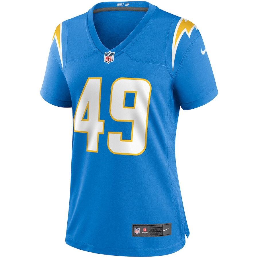 Drue Tranquill 49 Los Angeles Chargers Women's Game Jersey - Powder Blue
