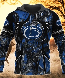 Ds003-Penn State Nittany Lions Hoodie, Zipper Camo Hunting Perfect Gift