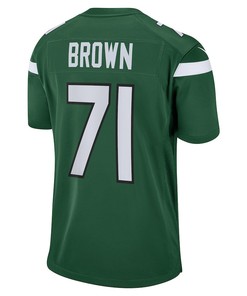 Duane Brown New York Jets Game Player Jersey - Gotham Green