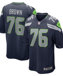 Duane Brown Seattle Seahawks Game Jersey - College Navy Nfl