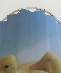 Duck Shower Curtain - Cute Baby Bath Curtain for Animal Lover Bathroom Decor