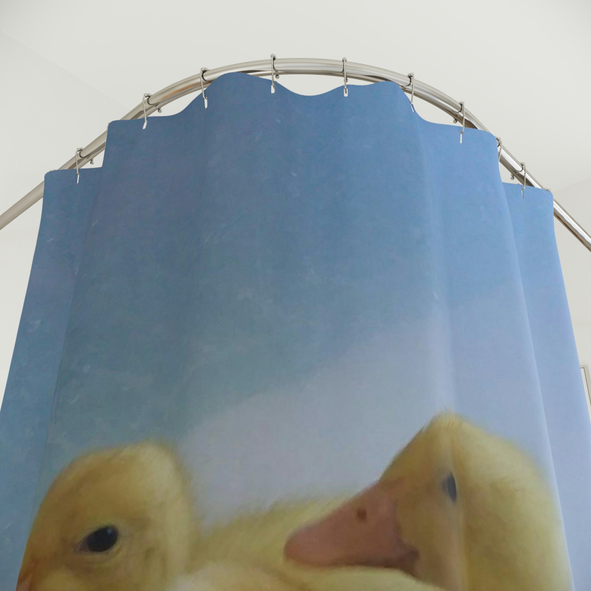 Duck Shower Curtain - Cute Baby Bath Curtain for Animal Lover Bathroom Decor