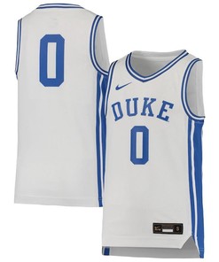 Duke Blue Devils 0 Team Basketball Youth Jersey - White