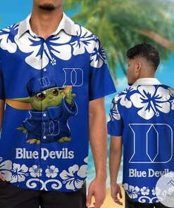 Duke Blue Devils Baby Yoda Hawaiian Shirt