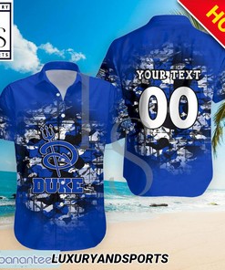 Duke Blue Devils Camouflage Personalized Hawaiian Shirt