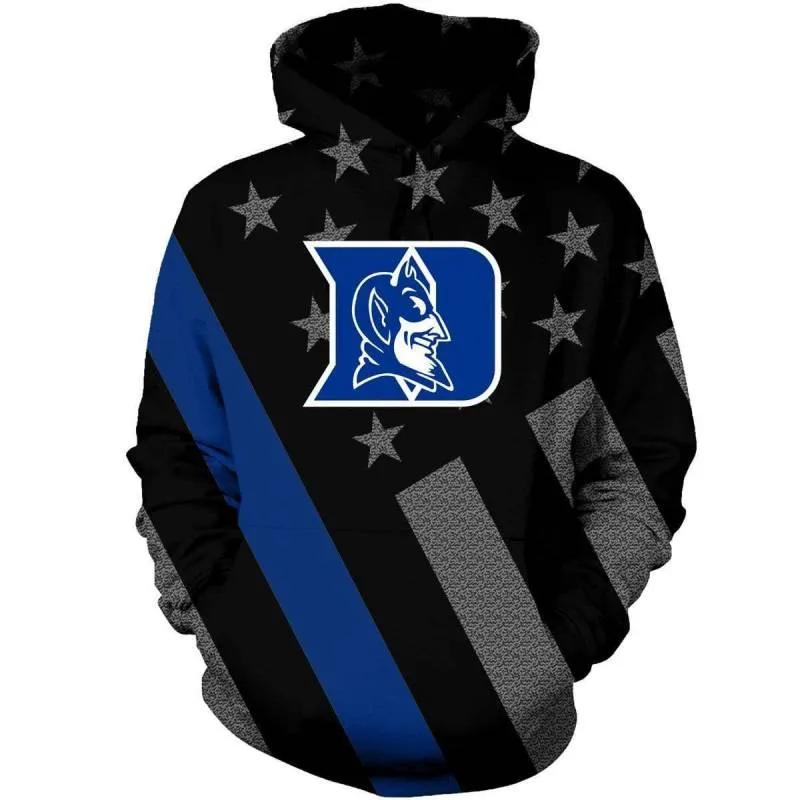 Duke Blue Devils Flag American Distressed for Fan 3D Hoodie Duke Blue Devils Unique Gifts