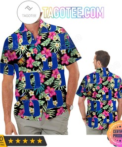 Duke Blue Devils Hibiscus Aloha Hawaii Shirt