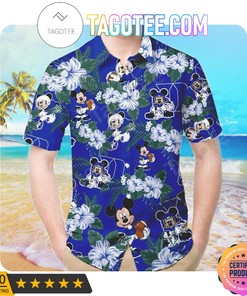 Duke Blue Devils & Mickey Mouse Aloha Hawaii Shirt