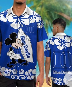 Duke Blue Devils & Mickey Mouse Hawaiian Shirt
