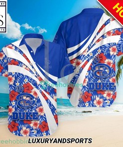 Duke Blue Devils NCAA Hibiscus Tropical Flower Hawaiian Shirt