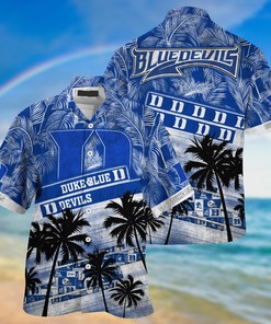 Duke Blue Devils NCAA Palm Tree Pattern Hawaii Shirt For Sports Fans