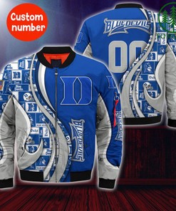 Duke Blue Devils NCAA2 Custom Number Bomber Jacket   for fans