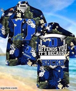 Duke Blue Devils Summer Beach Hawaiian Shirt This Flag Offends You
