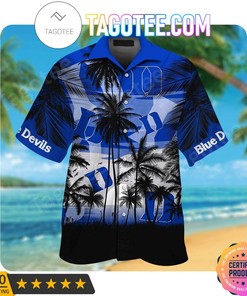 Duke Blue Devils Tropical Aloha Hawaii Shirt