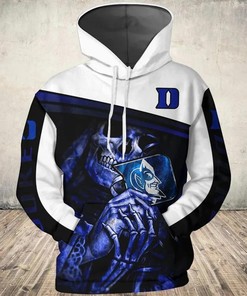 Duke Blue Devils With Skull Death 3D Hoodie NCAA Cheer Gifts