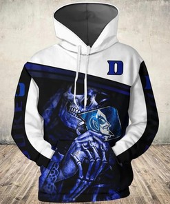Duke Blue Devils With Skull Death 3D Hoodie Zip Hoodie, 3D All Over Print Hoodie Zip Hoodie